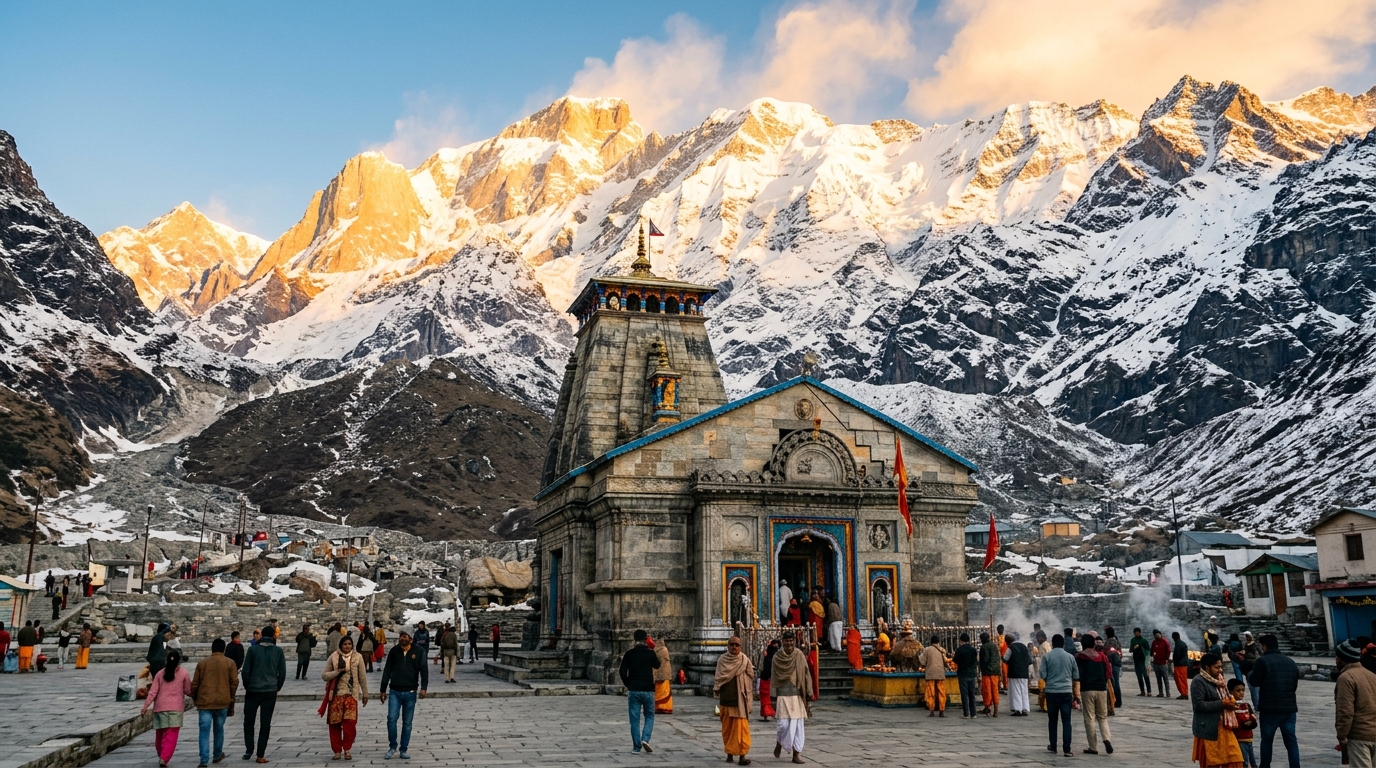 Sacred Chardham Yatra Tour Package from Zirakpur by Deluxe Bus